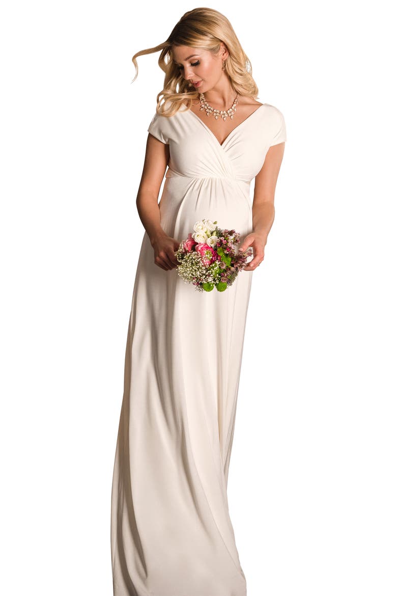 Francesca Maternity Maxi Dress, Alternate, color, IVORY