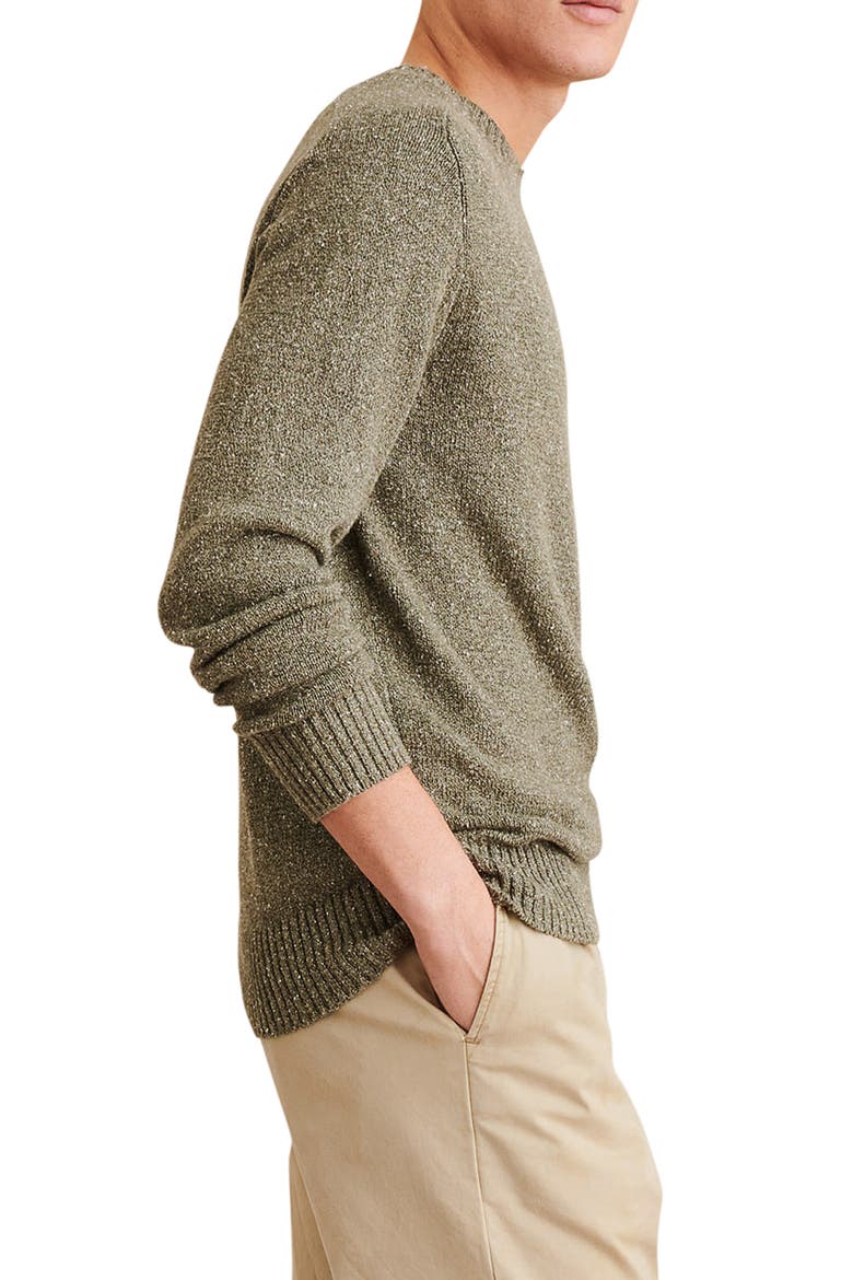 Donegal Cotton & Silk Crewneck Sweater, Alternate, color, GREEN