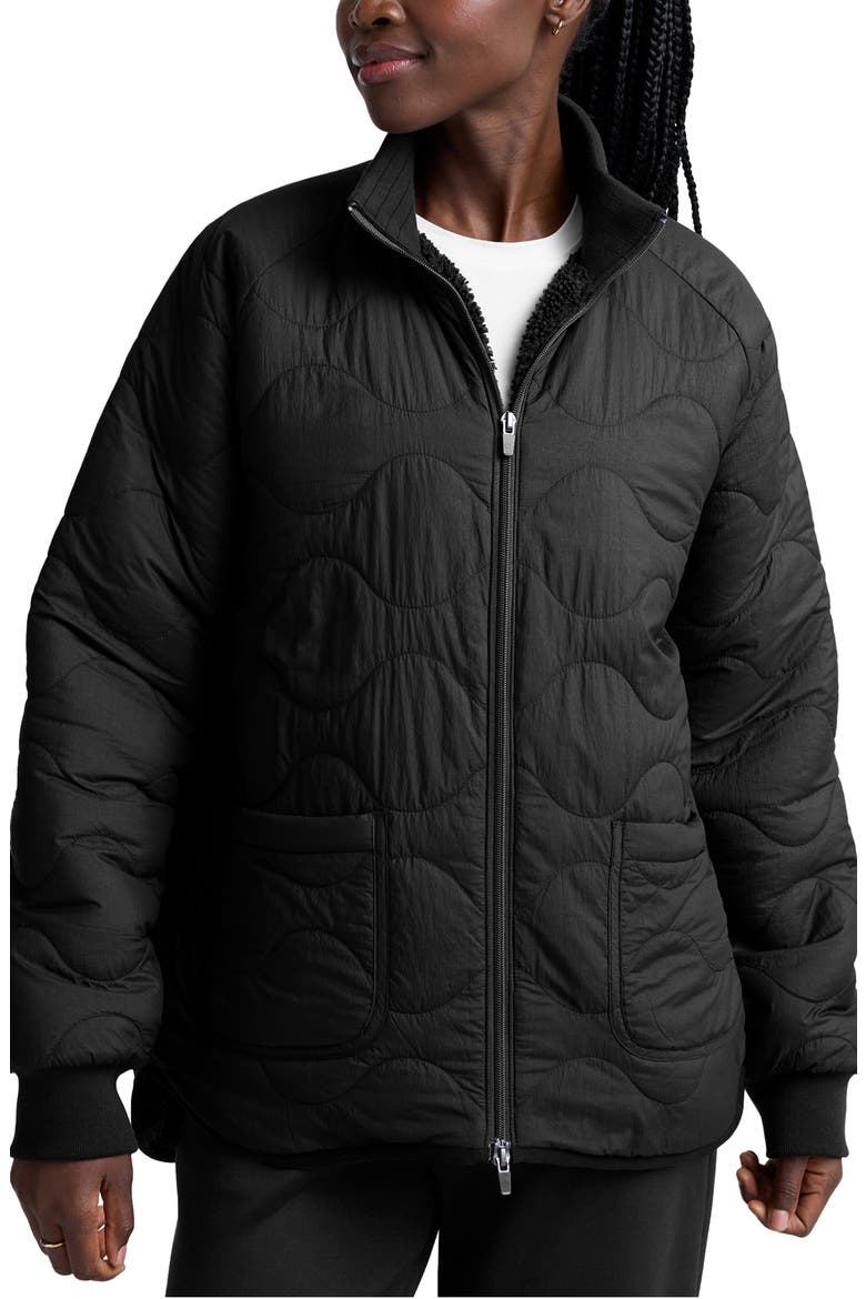 Two-Way Reversible Quilted Jacket, Main, color, BLACK