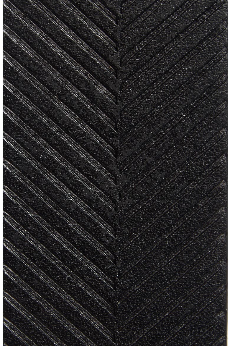 Herringbone Leather Belt, Alternate, color, BLACK