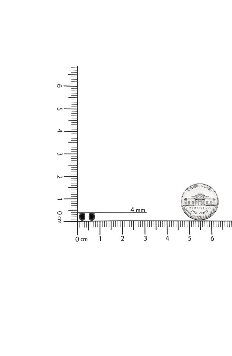 Haus of Brilliance Silver 1.0 Ct Prong Black Oval Diamond Stud Earring, Alternate, color, White