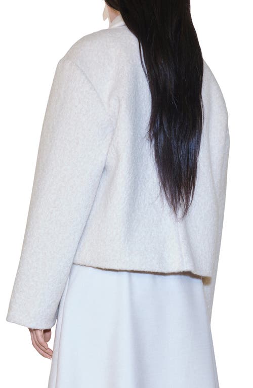 Mango Jacket With Removable Scarf In Beige