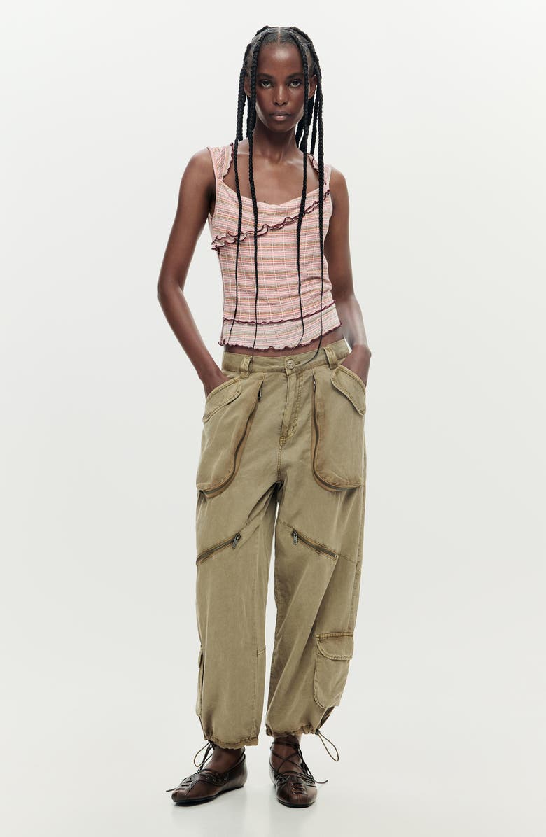 Desigual Cargo Pants, Alternate, color, Sand