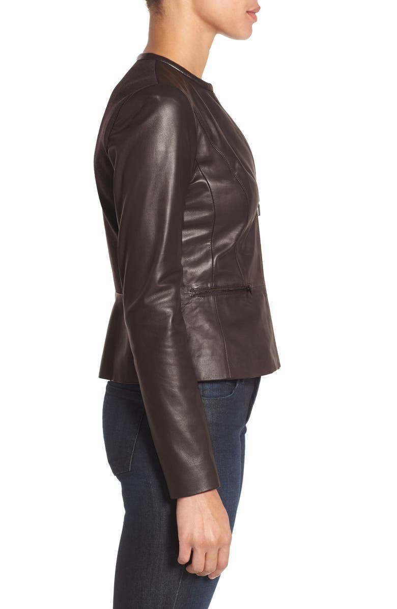Classiques Entier<sup>®</sup> Leather & Knit Jacket, Alternate, color, 