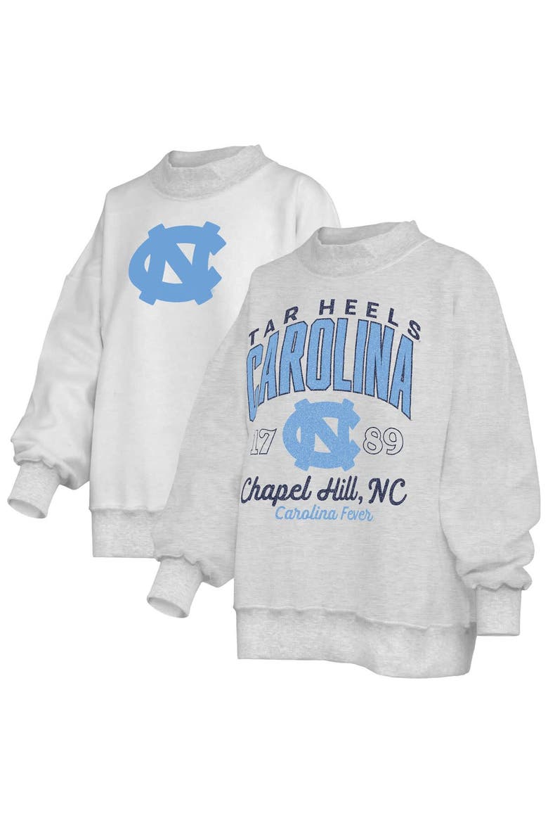 Women's Pressbox  Heather Gray North Carolina Tar Heels Reversible Sweatshirt, Main, color, Heather Gray