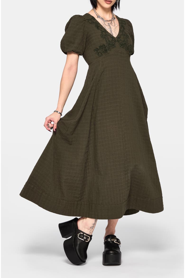 Limos Dobby Midi Dress, Main, color, Green