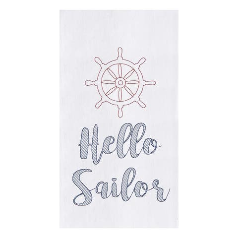 Hello Sailor Flour Sack Cotton Kitchen Towel