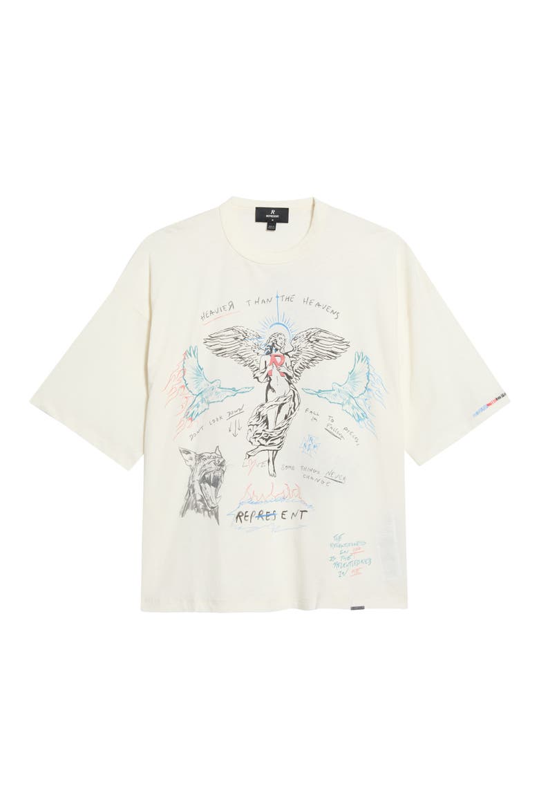 Heavier Than the Heavens Graphic Tee, Main, color, ANTIQUE WHITE