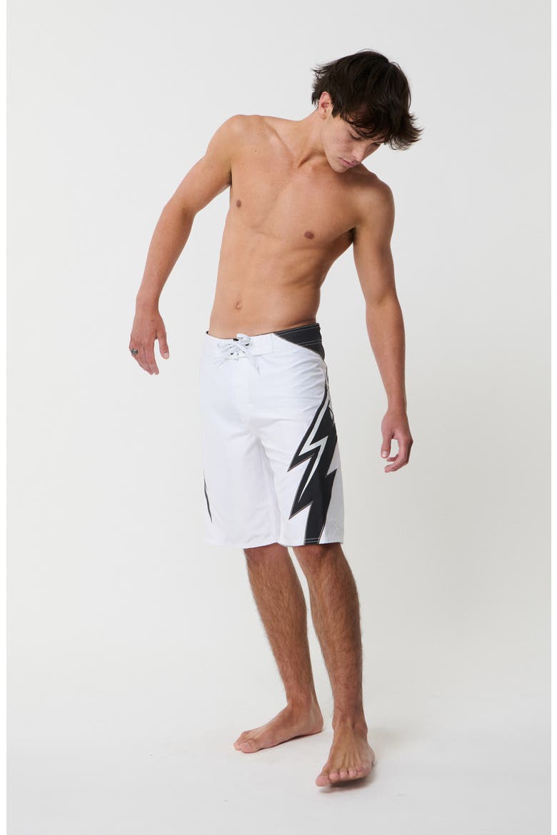 Icons of Surf Board Shorts, Alternate, color, WHITE/ BLACK