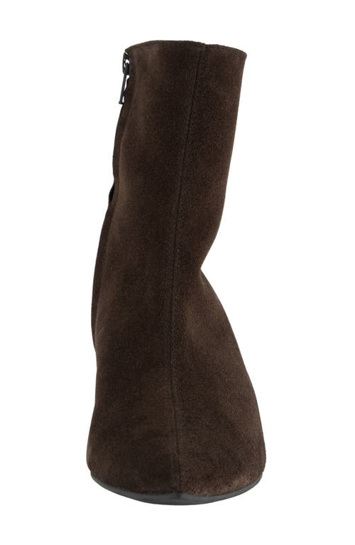 Paul Green Ciara Pointed Toe Kitten Heel Bootie In Brown