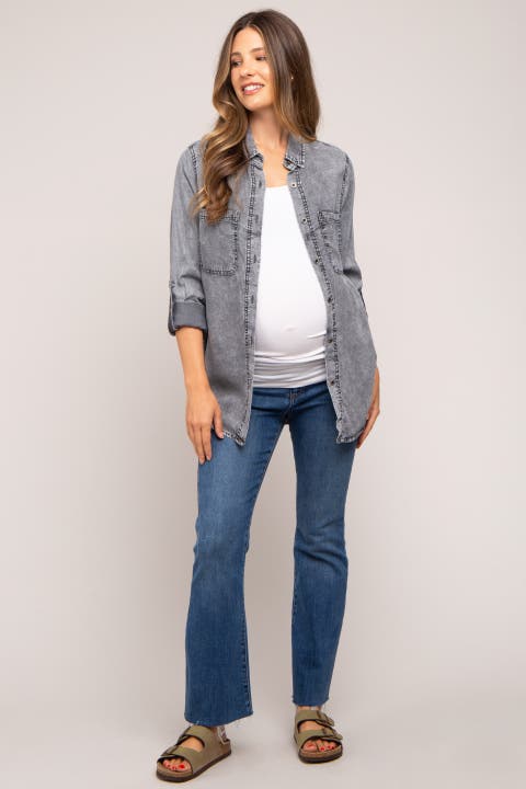 Blue Chambray Rolled Cuff Shirt