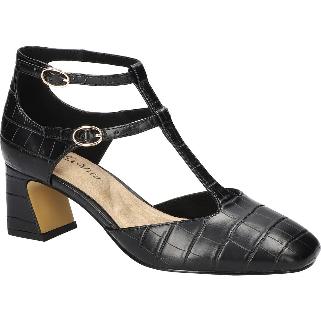 Bella Vita Harpswell Ankle Strap Pump In Black
