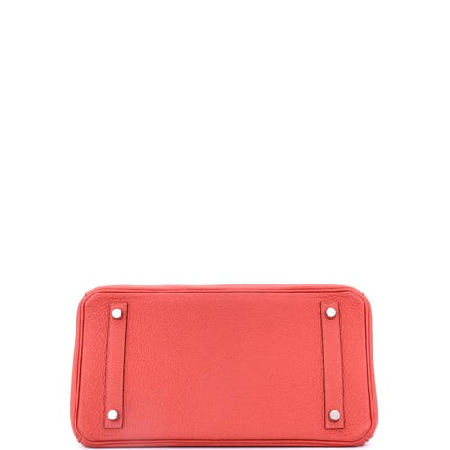 Pre-owned Hermes Hermes Birkin Handbag Red Togo With Palladium Hardware 30 In Red