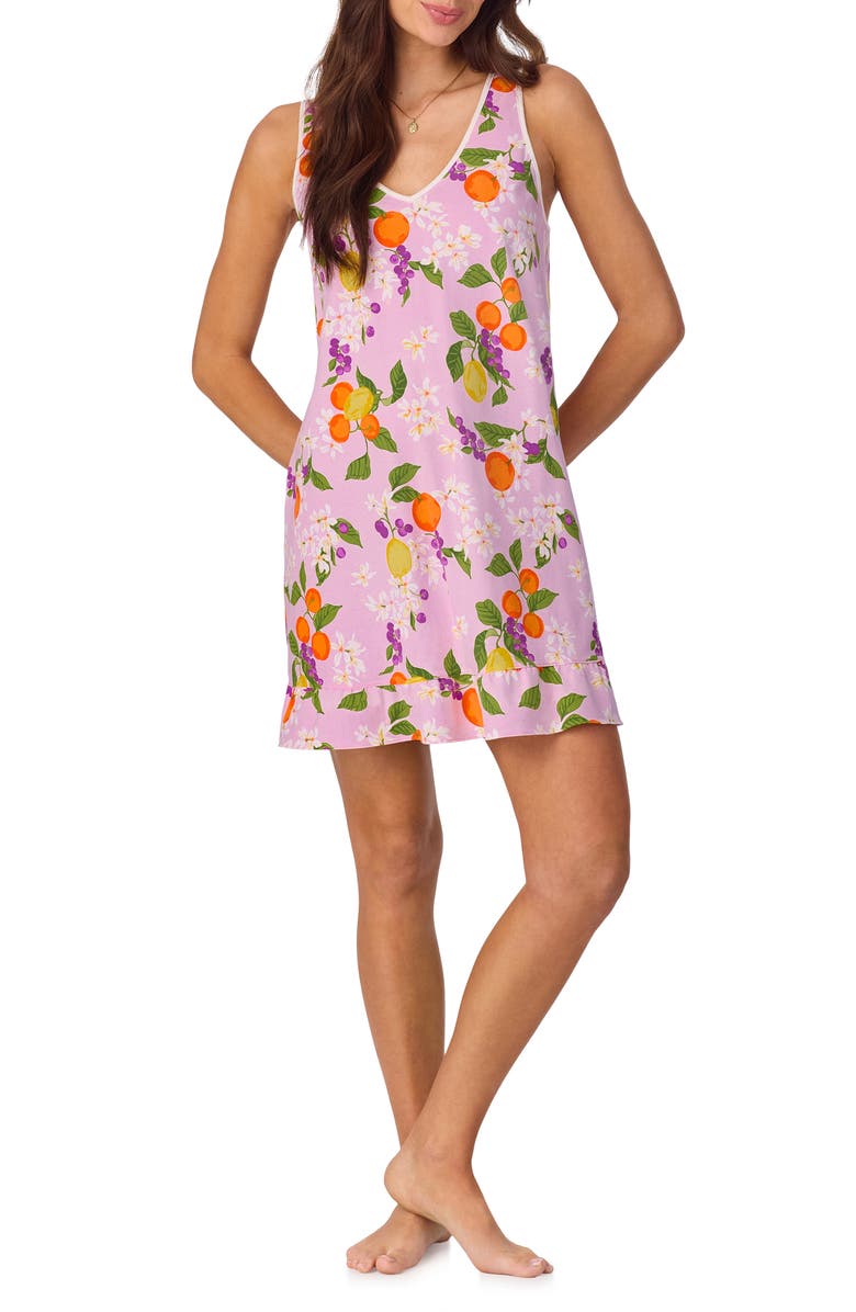 BedHead Pajamas Citrus Blossom Stretch Jersey Chemise, Main, color, 