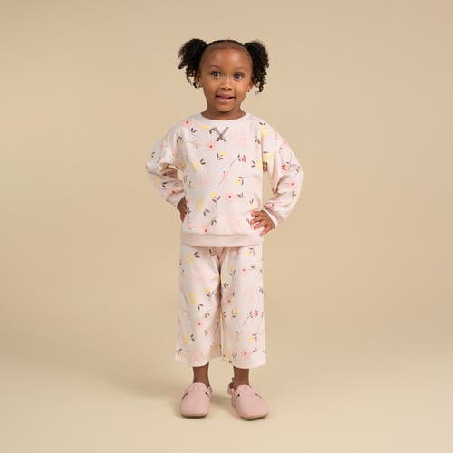Modern Moments™ By Gerber Fleece Pajama Top & Pant Set In Light Pink Falling Flower