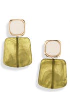 Cara Flat Geo Drop Earrings