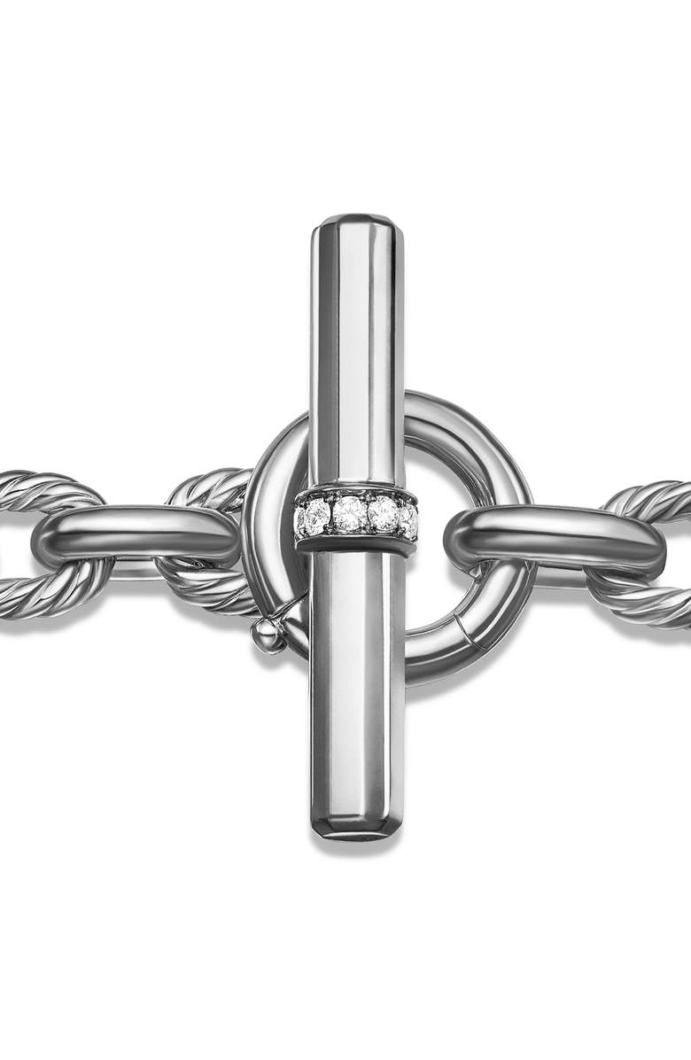 David Yurman Lexington Chain Bracelet with Diamonds, Alternate, color, Diamond/ Silver