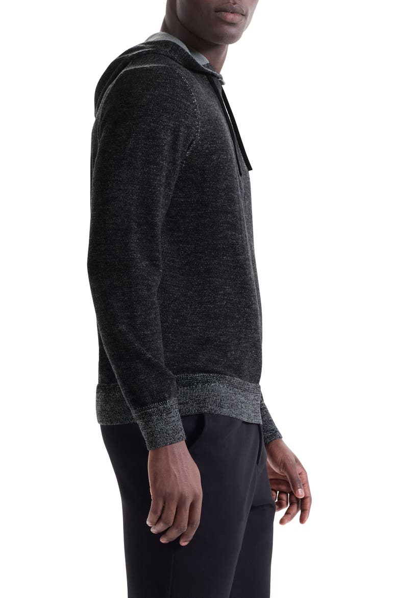 Merino Wool Hoodie Sweater, Alternate, color, BLACK