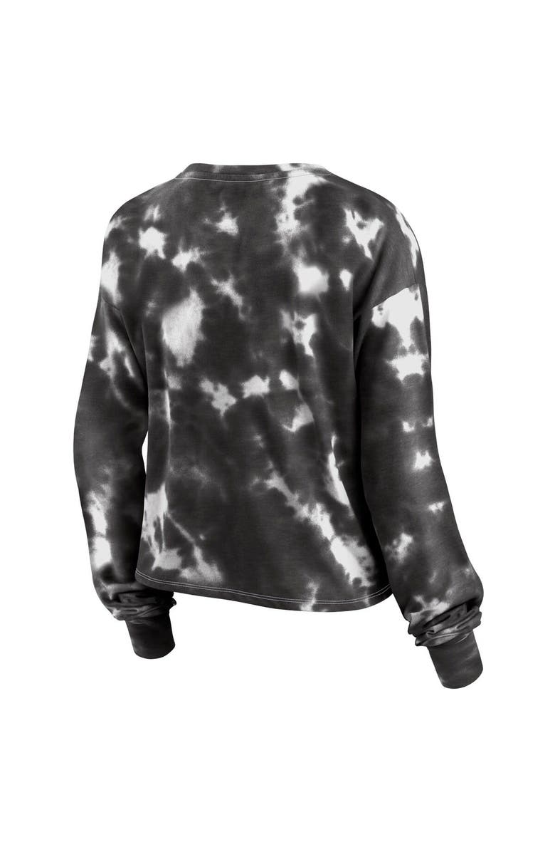 FANATICS Women's Fanatics Branded White/Black Chicago White Sox Tie-Dye V-Neck Pullover Cropped Tee, Alternate, color, White