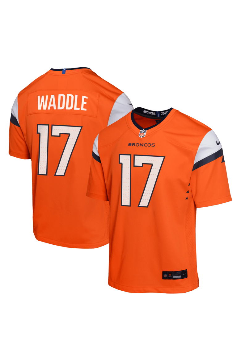 Youth Nike Jaylen Waddle Orange Denver Broncos Game Jersey, Main, color, Orange