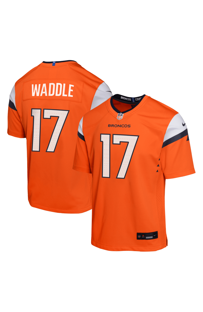 Nike Youth Nike Jaylen Waddle Orange Denver Broncos Game Jersey, Main, color, Orange