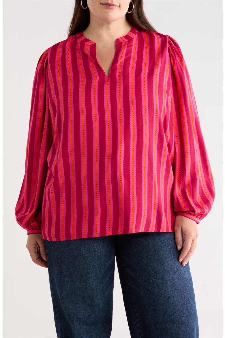 Clarisa Stripe Top, Main, color, FUCHSIA-ORANGE