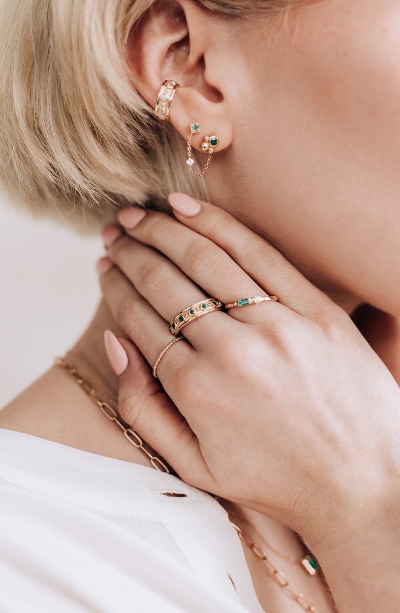 Anzie Dew Drop Méditerranée Ring, Alternate, color, Green