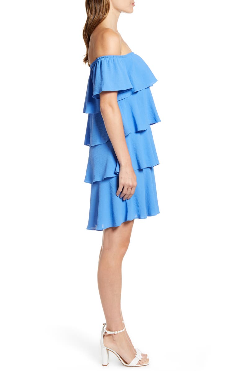 GIBSONLOOK x Hot Summer Nights Natalie Off The Shoulder Ruffle Dress, Alternate, color, 