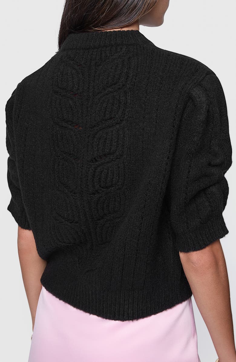 Rebecca Minkoff Campbell Pointelle Puff Sleeve Merino Wool Blend Sweater, Alternate, color,