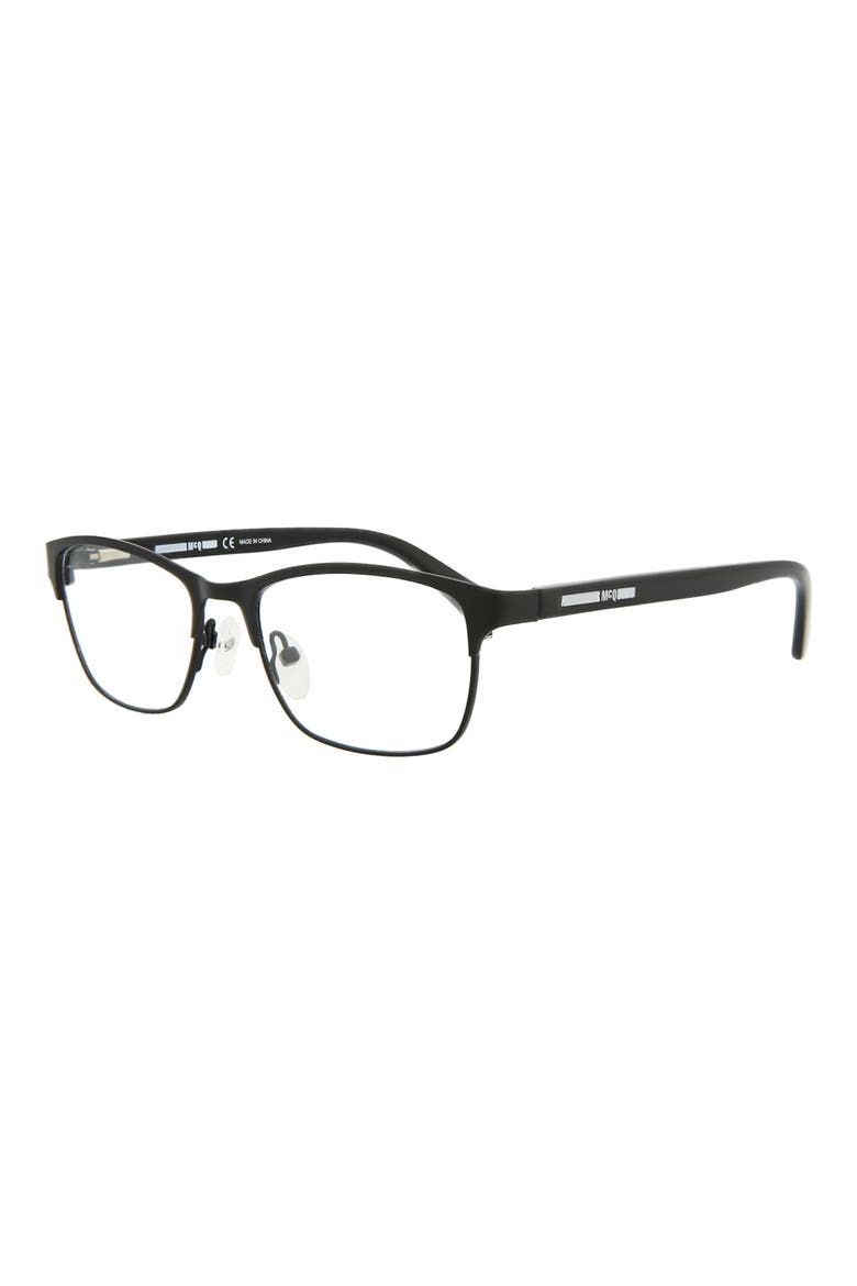 49mm Core Rectangle Optical Glasses, Alternate, color, BLACK BLACK TRANSPARENT