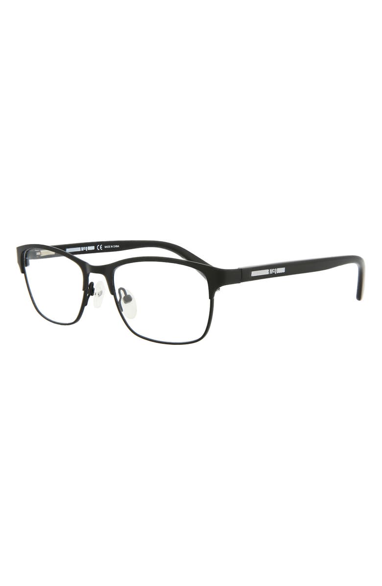 McQueen 49mm Core Rectangle Optical Glasses, Alternate, color, 