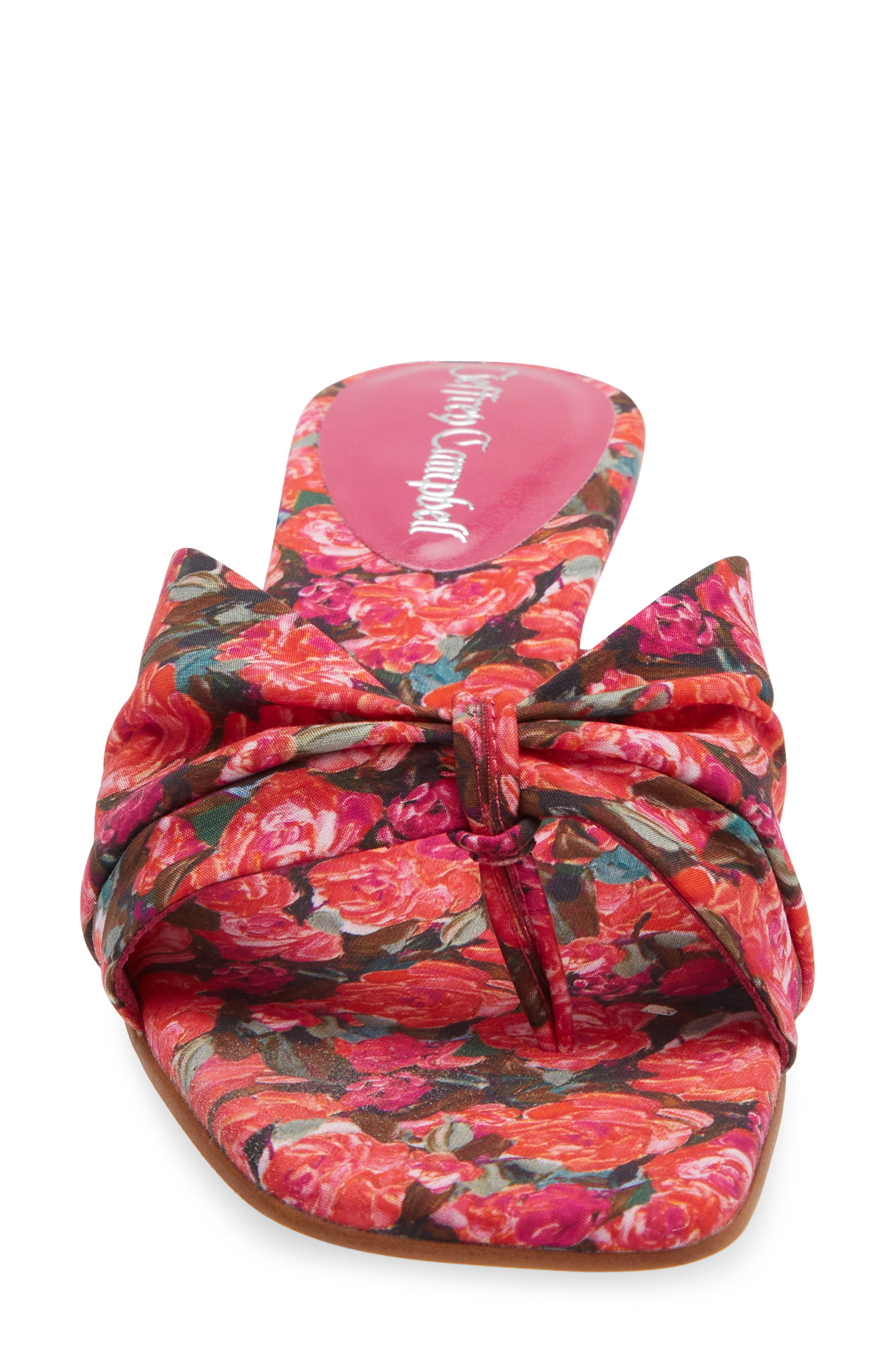 Jeffrey Campbell Lover Girl Kitten Heel Flip Flop, Alternate, color, Red Floral