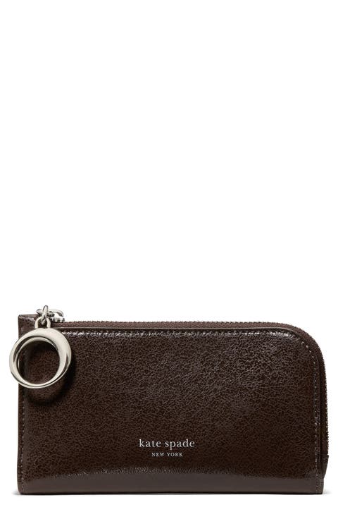 halo glazed leather small wallet