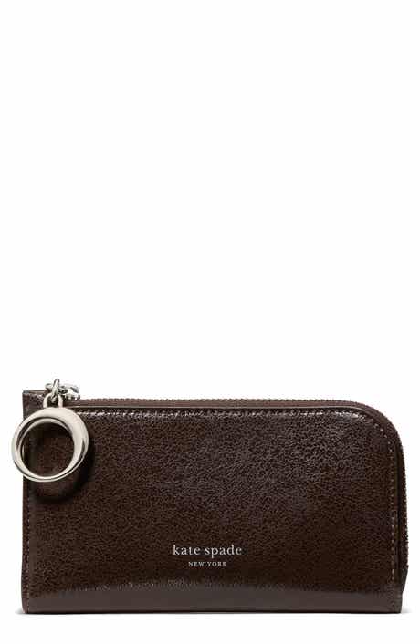 halo glazed leather small wallet
