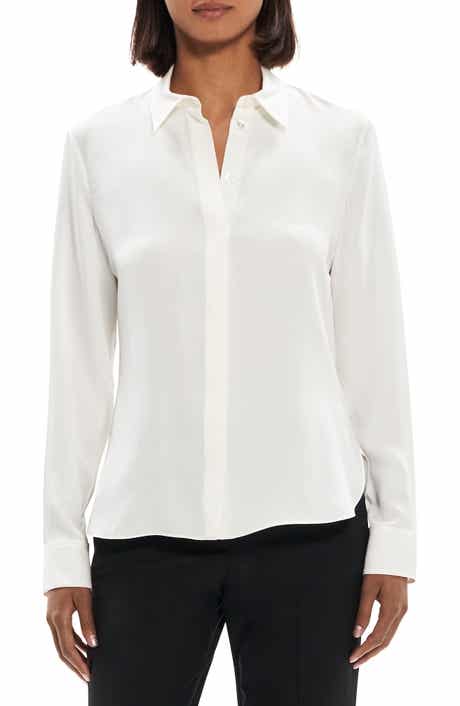 Theory Classic Fitted Silk Shirt