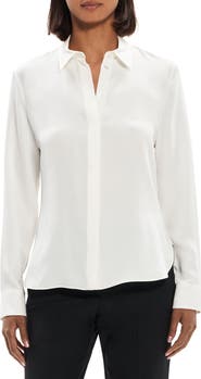 Theory Classic Fitted Silk Shirt