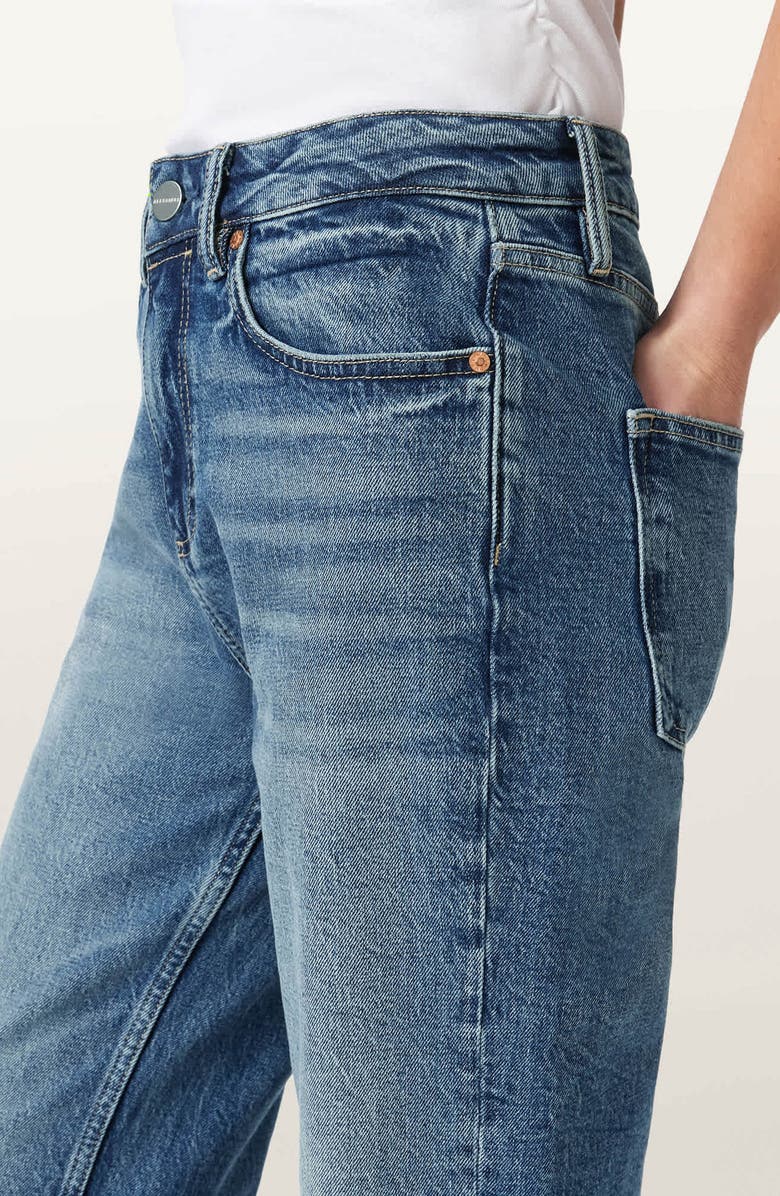 AllSaints Ida High Waist Straight Leg Jeans, Alternate, color, Mid Indigo