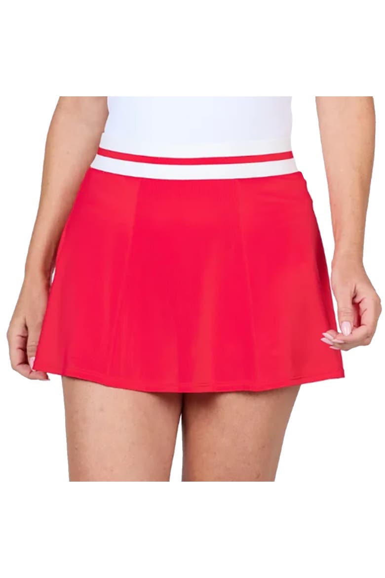 UV Colors High-Waist 14 Inch Womens Tennis Skirt, Main, color, Berry Red
