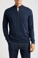 Peter Millar Canton Stripe Quarter Zip Sweater