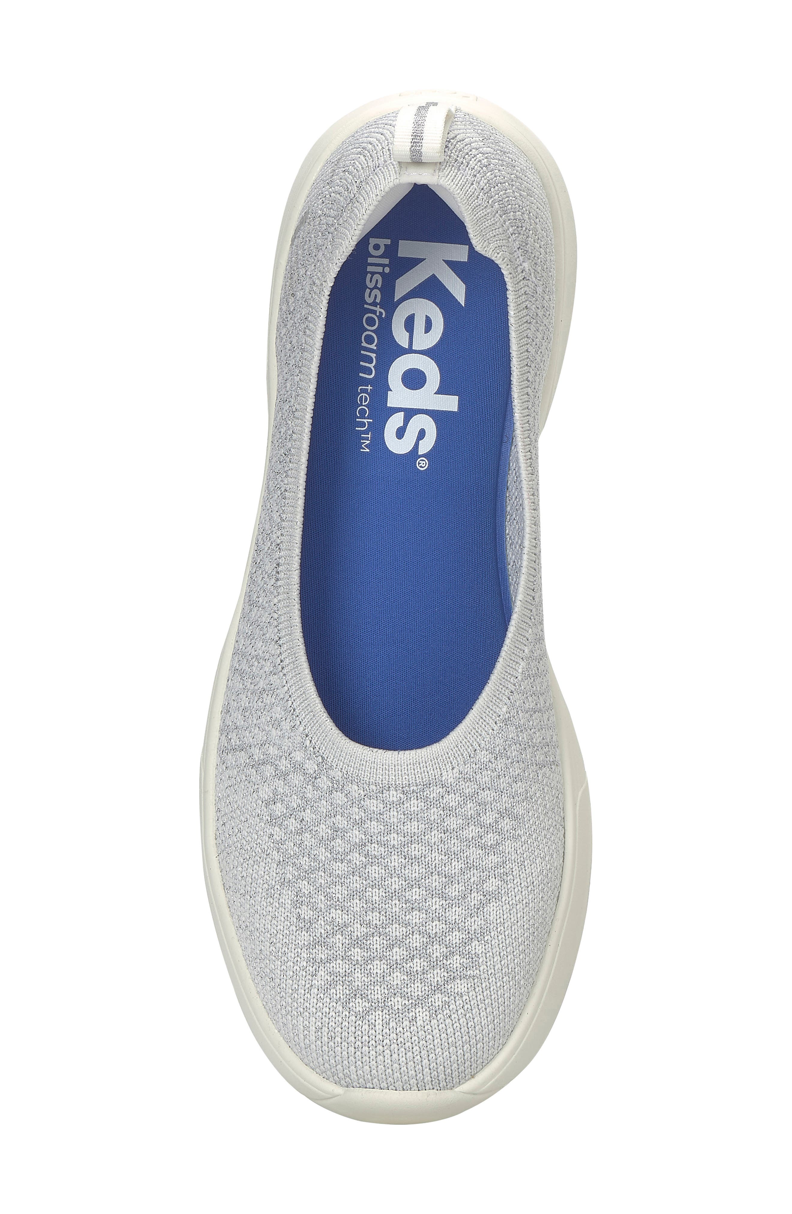 Keds<sup
®</sup
 Bliss Sneaker, Alternate, color, Snow White Silver