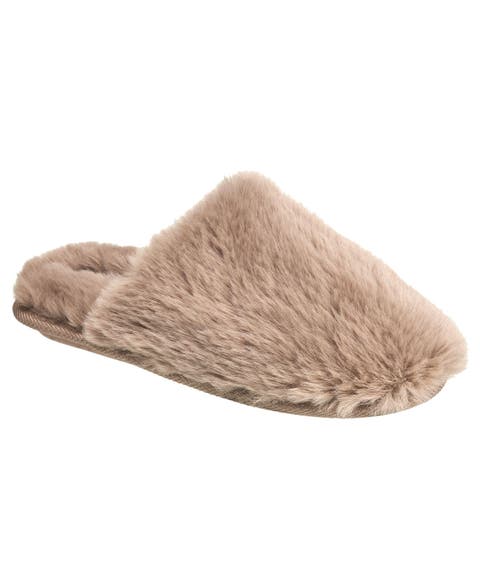 Faux Fur Closed Scuff Slipper