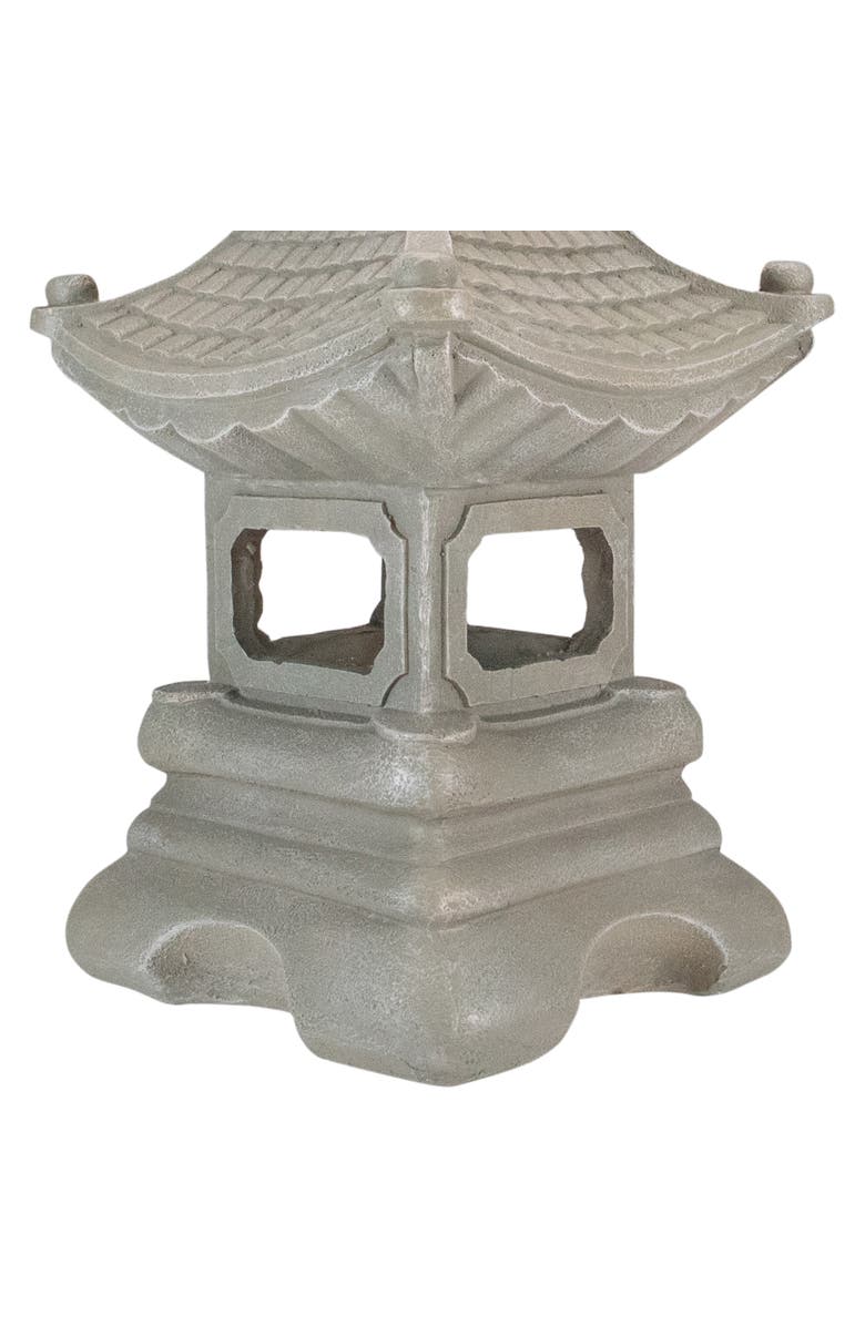Northlight 13.5" Dark Gray Pagoda Outdoor Garden Statue, Alternate, color, 