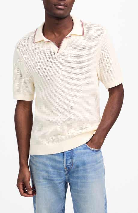 Madewell Contrast Stitch Johnny Collar Sweater Polo