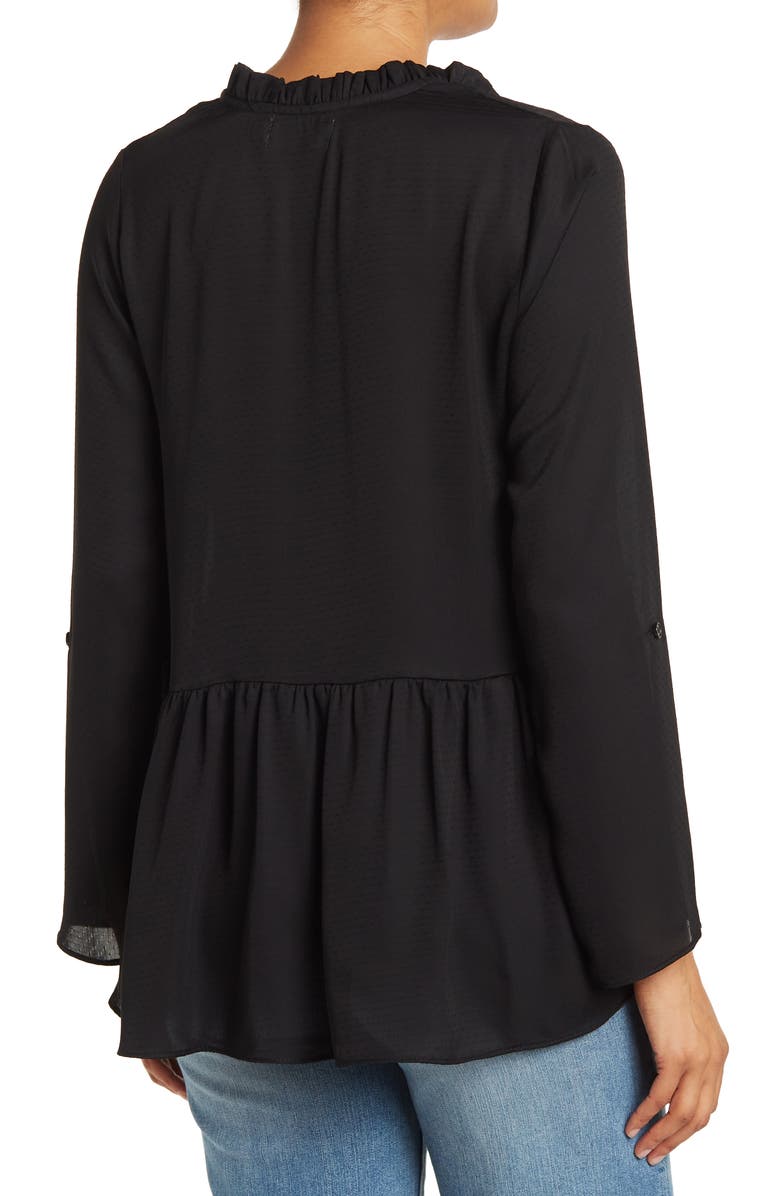 Everleigh Tab Sleeve Flounce Back Tunic, Alternate, color, 