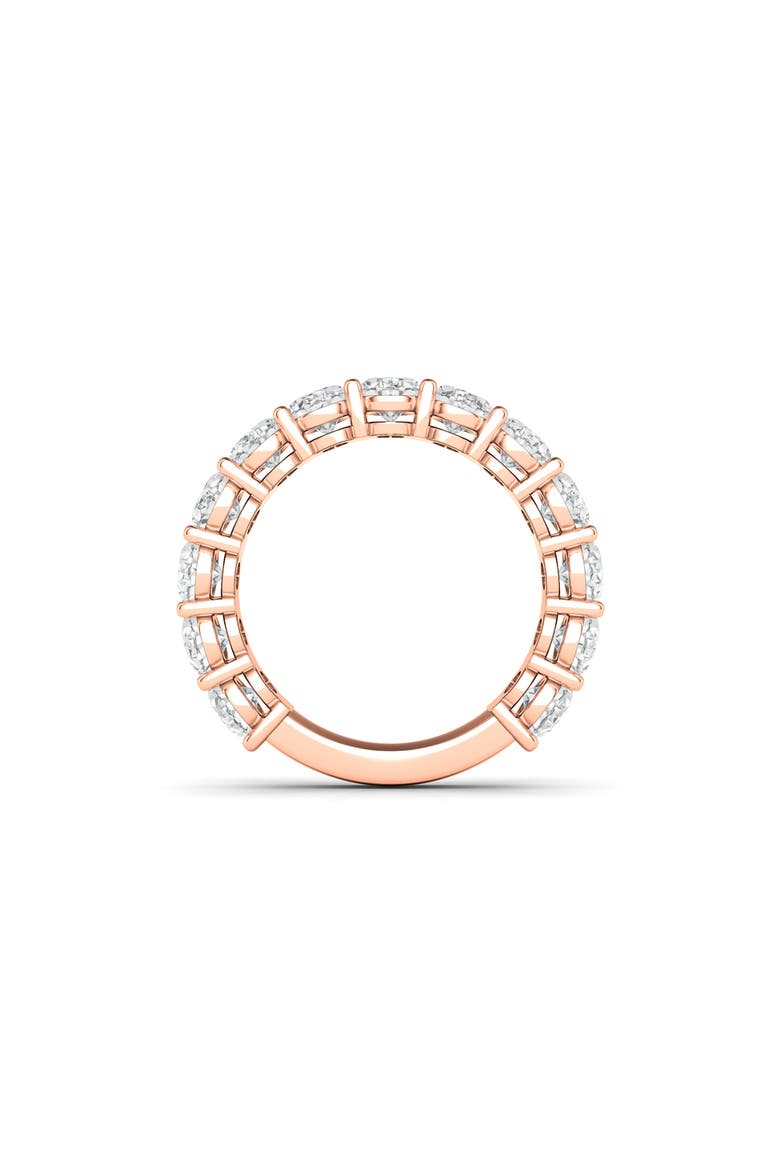Oval Cut Lab Created Diamond Eternity Band, Alternate, color, ROSE GOLD