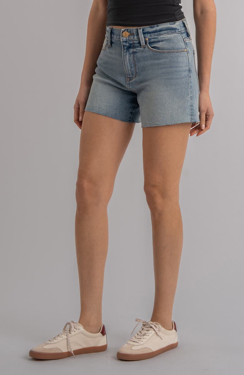 KUT from the Kloth Jenny Raw Hem High Waist Denim Shorts, Alternate, color, Rejoice