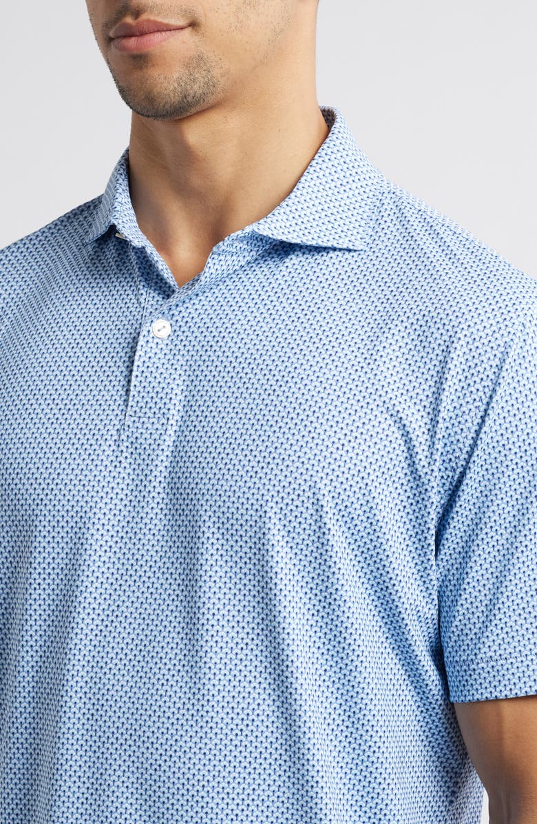 Crown Crafted Geo Print Performance Jersey Polo