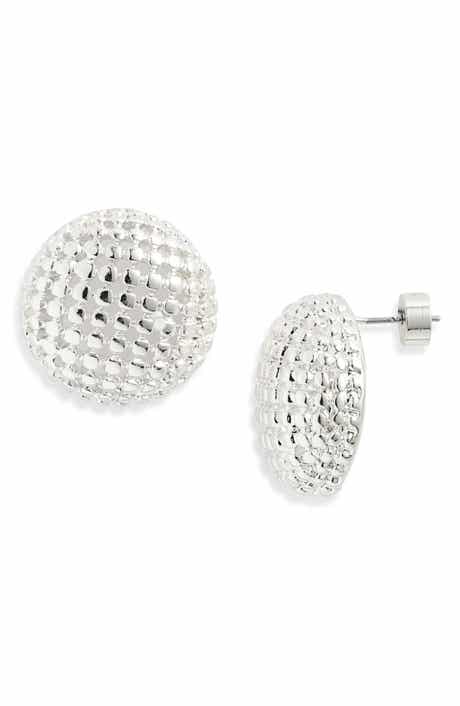 Nordstrom Mesh Button Stud Earrings