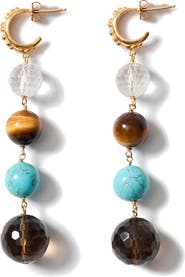 Chan Luu Alto Semiprecious Stone Linear Drop Earrings