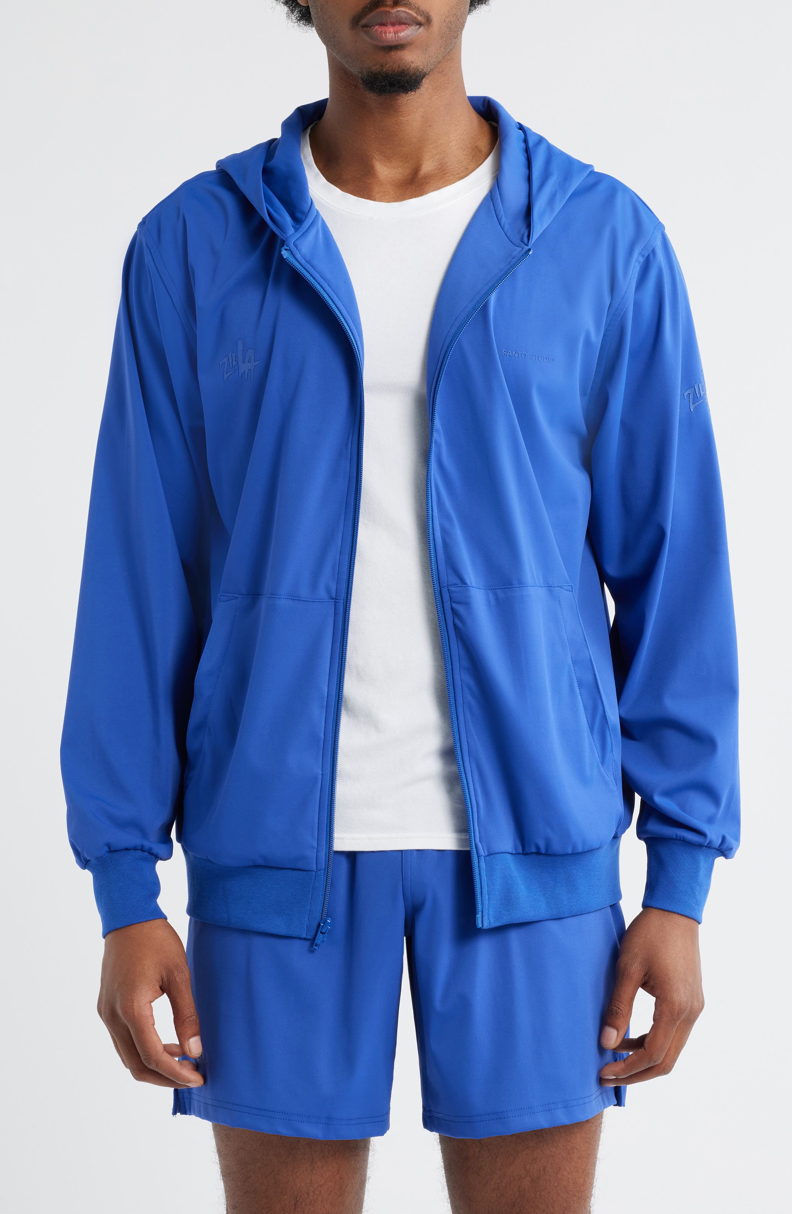 SANTO STUDIO Blake Snell Tempo Lite Zip Hoodie in Recovery Blue 